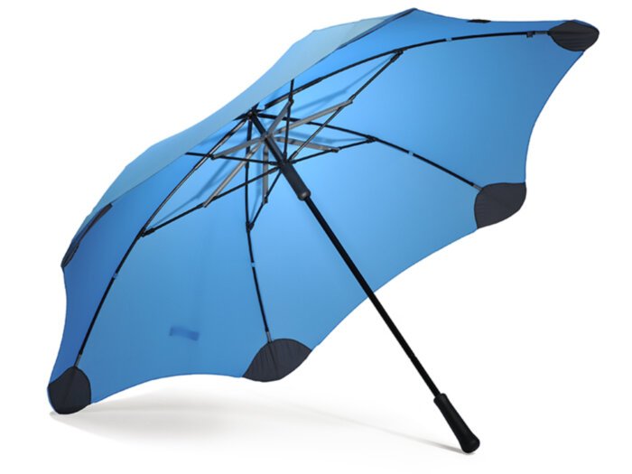 Противоштормовой зонт-трость женский механический с большим куполом BLUNT (БЛАНТ) Bl-xl-2-blue