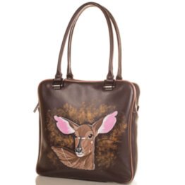 Женская дизайнерская кожаная сумка с ручной росписью GALA GURIANOFF (ГАЛА ГУРЬЯНОВ) GG1257