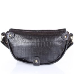 Женская кожаная сумка-клатч LASKARA (ЛАСКАРА) LK-DM232-black-croco