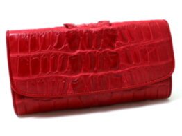 Женское портмоне из кожи крокодила (N TLC 05H red) 