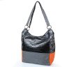 Женская кожаная сумка LASKARA (ЛАСКАРА) LK-DD212-grey-orange