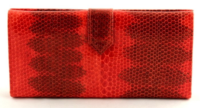 Купюрник из кожи змеи  (N -3413 red) 