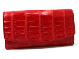 Женское портмоне из кожи крокодила (N TLС 05Z red)