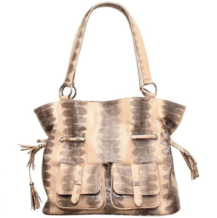 Сумка из кожи морской змеи (BSN101Beige)