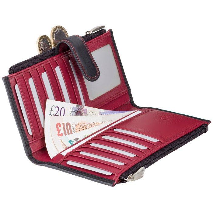 Портмоне женское Visconti (CD-23 blk/red)