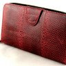 Женское портмоне из кожи морской змеи (N-441 Burgundy)  