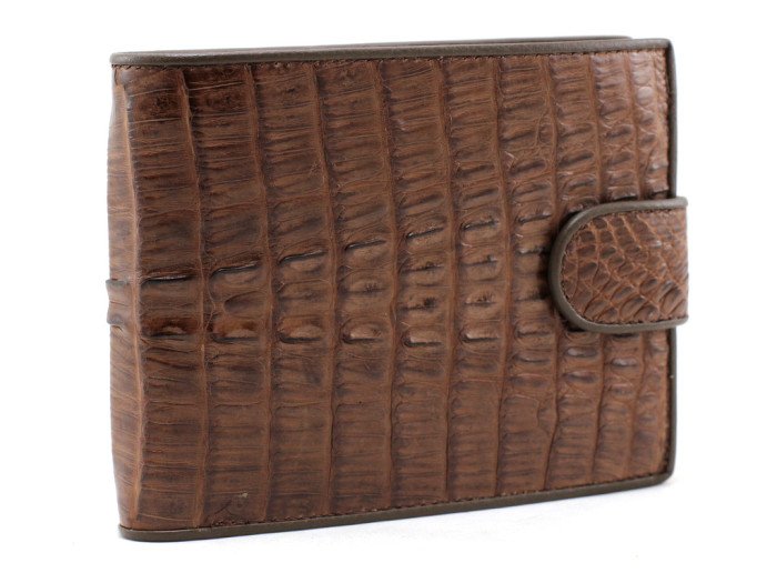 Портмоне из кожи крокодила (N ALM 100T Brown)  1 1