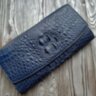 Кошелек женский из кожи крокодила (PC 745 Blue)