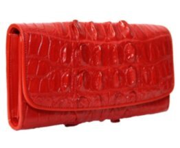 Женское портмоне из кожи крокодила (NPCM03T red)