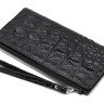 Портмоне-купюрник из кожи крокодила (NALM-6080 black)