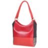Женская кожаная сумка LASKARA (ЛАСКАРА) LK-DD212-red-black-silver