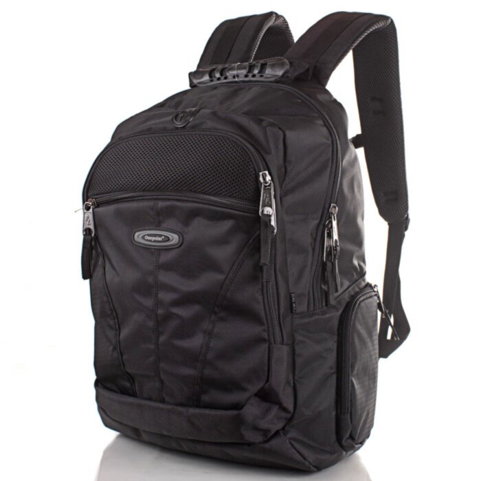 Мужской рюкзак с отделением для ноутбука ONEPOLAR (ВАНПОЛАР) W1077-black