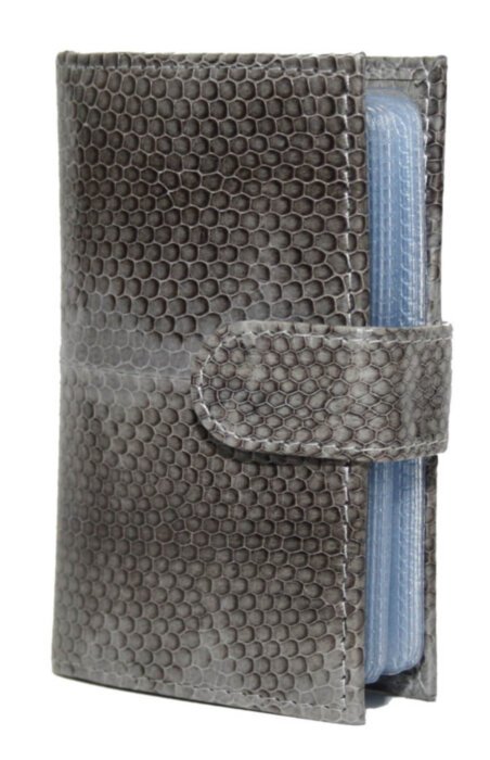 Визитница из кожи змеи (SNCH 18-1 Grey)