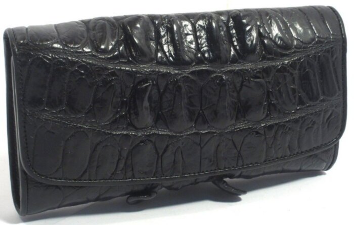 Женское портмоне из кожи крокодила (NWC-03BT1025 black)