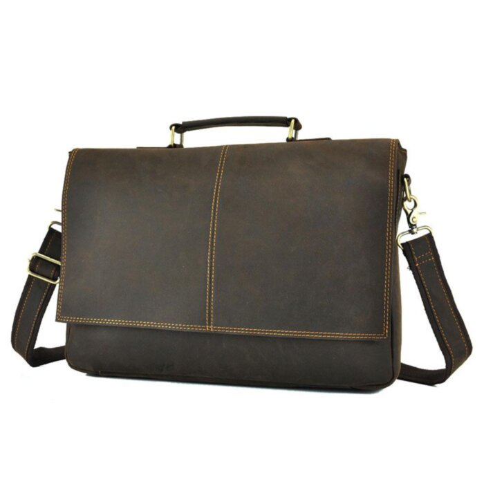 Мужской кожаный портфель TIDING BAG t0019DB