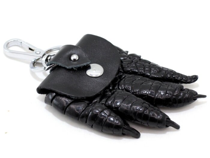 Брелок для ключей из кожи крокодила (KCL 96 Black)