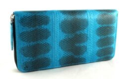 Женское портмоне из кожи морской змеи (N-8412 Turquoise)  