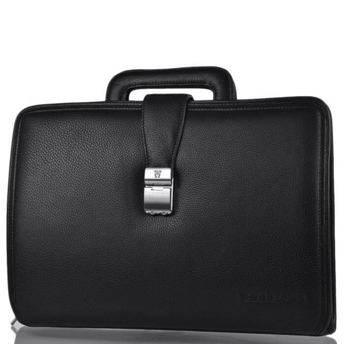 Портфель кожаный мужской WANLIMA (ВАНЛИМА) W62015010913-black