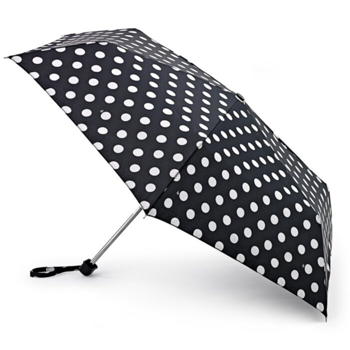 Зонт женский Fulton Miniflat-2 L340 White Spot (Белый горох) Зонт женский Fulton Miniflat-2 L340 White Spot (Белый горох)