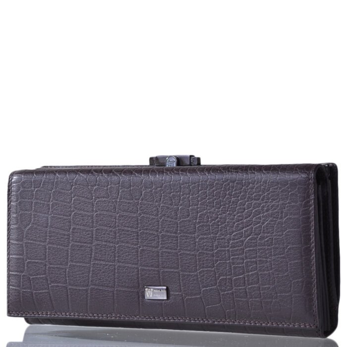 Кошелек женский кожаный WANLIMA (ВАНЛИМА) W62043790042-coffee