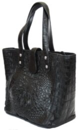 Сумка из кожи крокодила   (ALH 776 Black)  