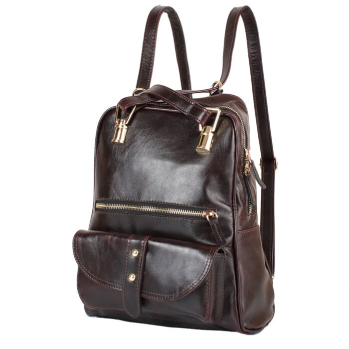 Рюкзак женский кожаний LASKARA (ЛАСКАРА) LK-DM229-dark-bordeaux