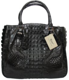 Сумка женская из кожи крокодила (ALH 709 Black) 