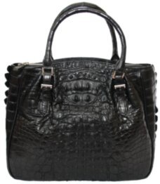 Сумка женская из кожи крокодила (ALH 709 Black) 