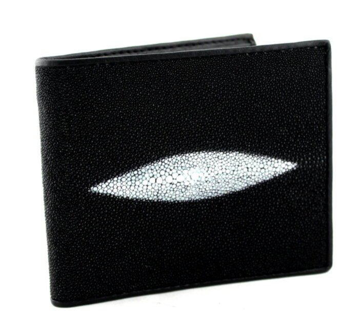 Мужское портмоне из кожи ската (N-ST 18 Black)