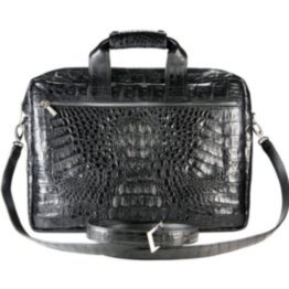 Сумка мужская из кожи крокодила (DCM58 Black) 