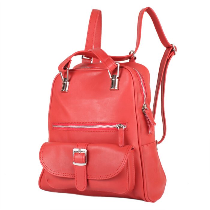 Рюкзак женский кожаний LASKARA (ЛАСКАРА) LK-DM229-red