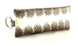 Ключница на  молниии  из кожи змеи (N-6211Natural) 