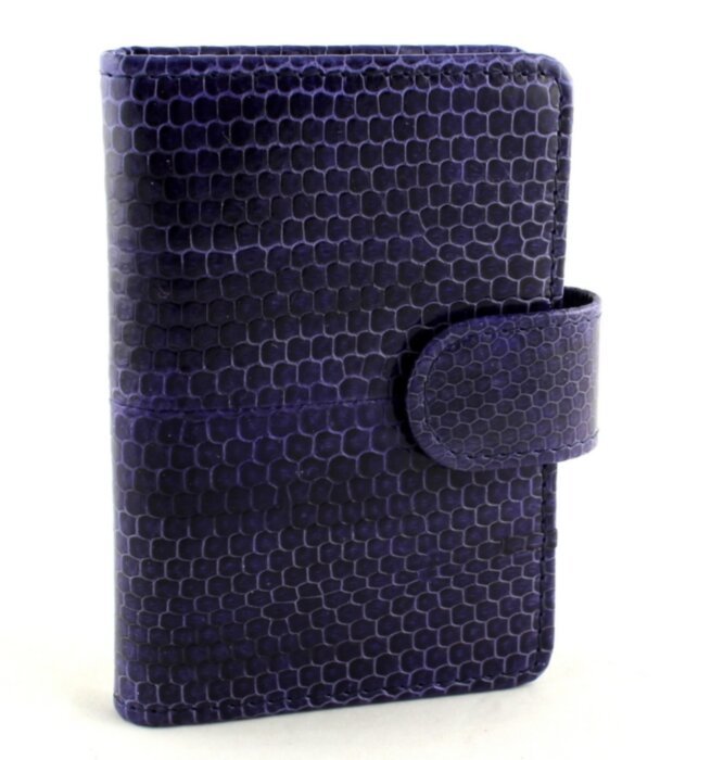 Визитница из кожи змеи (N-541dark blue) 