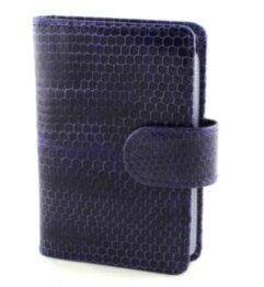 Визитница из кожи змеи (N-541dark blue) 