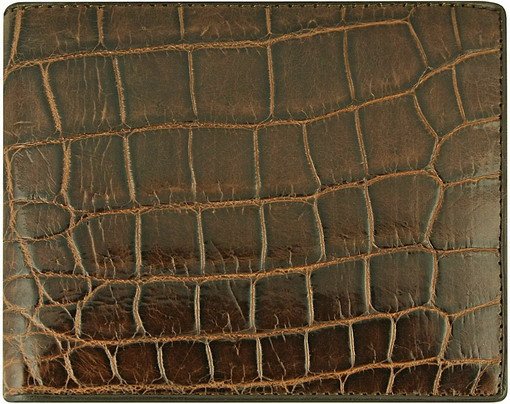 Кошелек мужской из кожи крокодила (ALM 03 EX Brown)