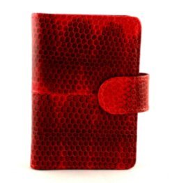 Визитница из кожи змеи (N-311red)