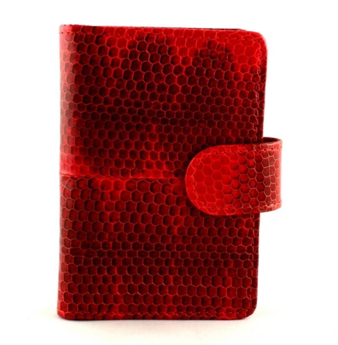 Визитница из кожи змеи (N-311red)