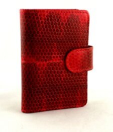 Визитница из кожи змеи (N-311red)