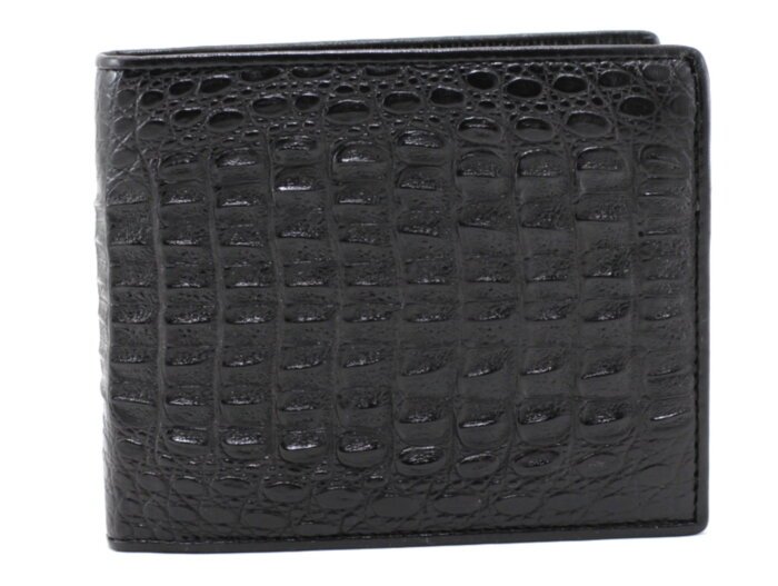 Кошелек мужской из кожи крокодила (ALM 7T Black)
