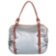 Женская кожаная повседневно-дорожная сумка LASKARA (ЛАСКАРА) LK-DM234-silver-brown