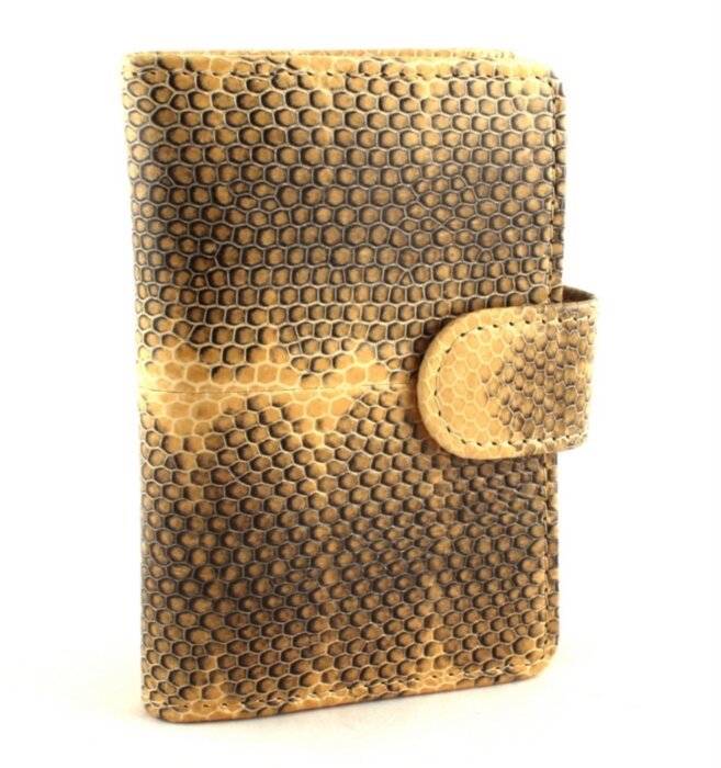 Визитница из кожи змеи (N-211Beige) 