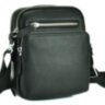 Черный кожаный мессенджер Tiding Bag M2605-1A