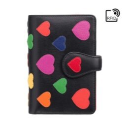 Кошелек женский Visconti LV4 Crush c RFID (Black-Multi Love)