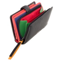 Кошелек женский Visconti LV4 Crush c RFID (Black-Multi Love)