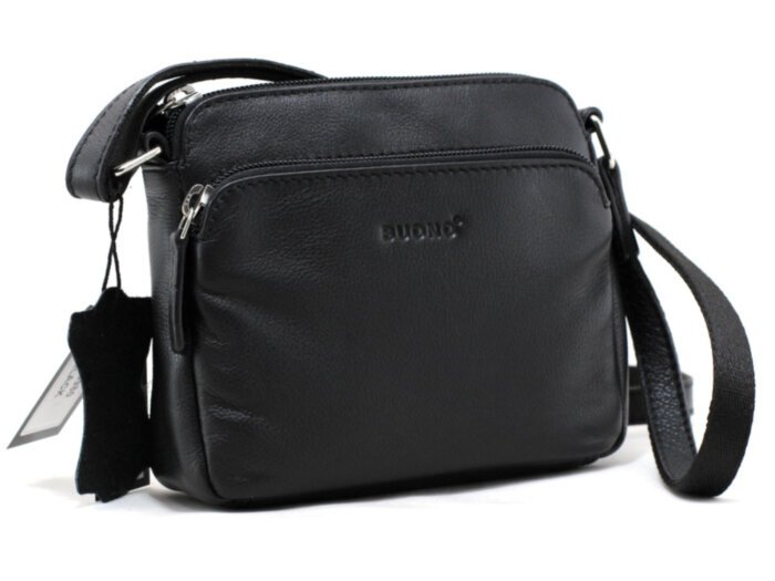 Женская кожаная сумка cross-body Buono (08-10980 black)