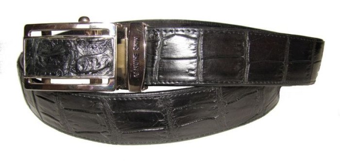 Ремень мужской из кожи крокодила (105 ALB Belly Black)