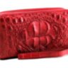 Ручная сумочка-клатч из кожи крокодила (NCRW-16 red) 