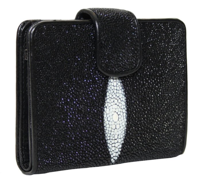 Кошелек женский из кожи ската (NST 95 Black)