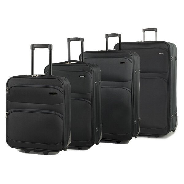 Комплект чемоданов Members Topaz (S/M/L/XL) Black 4шт