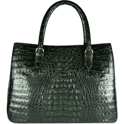 Сумка женская из кожи крокодила (BCM189 Black)
